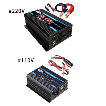 4000W par DC 12V uz 220/110V Power Inverter V Pārveidotājs Dual USB Car Inverter ar Dual USB Uzlādes Portus
