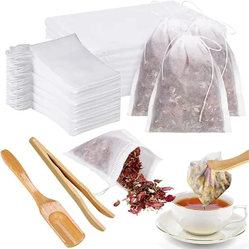 Tējas maisiņu vienreizējās tējas maisiņu kukurūzas šķiedras tradicionālā Ķīniešu medicīna soma neaustu maisā ceptu medicīnas soma pārtikas klases filtru maiss