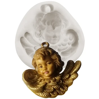 3D Angel Baby Silikona Veidnes Kūku Cilindrs Pomādes Kūka Dekorēšanas Instrumentiem, Sveces, Ziepes, Sveķi, Māla Konfektes, Šokolādes Gumpaste Veidnes