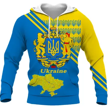 Vīriešu/sieviešu Ukrainas Hoodies Krekls Modes Retro Ukrainas Karoga 3D Iespiesti sporta Krekls Pāris Personības Džemperis Ikdienas Topi