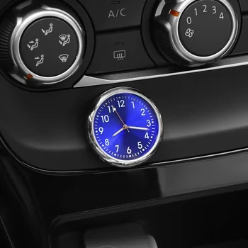 Auto Pulkstenis Gaismas Mini Automobiļi, Iekšējā Stick-On Digital Watch Mehānika, Kvarca Pulksteņi Auto Rotājumu Auto Piederumi Dāvanas