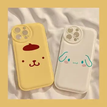 Sanrio Kawaii Anime Cinnamoroll Tālruņa Vāciņu Atbilstu Apple 13 Lietā iphone12 14 Cute Karikatūra Pompompurin Shell Jauki Rotaļlietas Meitenēm