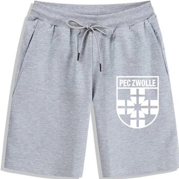 PEC Zwolle fani Vīriešu bikses vīriešu Bikses, īsās bikses-šorti, klasiskās logo Gadījuma Holandē Līgas Nīderlande Blauwvingers Bluefingers Ron Jan