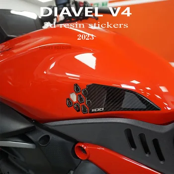 2023 diavel v4 Motociklu Piederumi tvertne pad Aizsargs 3D Epoksīda Sveķu Uzlīmju Komplekts Ducati Diavel V4 2023-