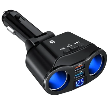 Bluetooth Auto Raidītājs Automašīnai,MP3 Atskaņotājs FM Raidītājs Ar Dual USB Porti, Roku Bezmaksas Zvanus FM Audio Mūzikas Adapteri