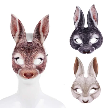 Pusi Sejas Truša Maska Pieaugušo Cute Bunny Ilgi Ausis Maskēties Puse Cosplay Maskas