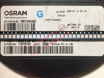 100pcs/OSRAM LOT67F Plāksteris 3528 Super Izcelt 605nm Oranžā Gaismas LED Krelles Automašīnu