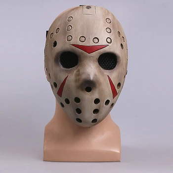 Jason Voorhees Halloween Puse Slepkava Cosplay Kostīmu Sveķiem, Masku Biedējošu Maskas Prop