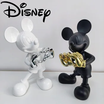 Karstā Pārdošanas 29cm Disney Mickey Mouse Attēls Rotaļlietu Sveķi Modeļa Gudrs Mickey Kustamo Lelle Mājas Iekārtojuma Halloween Dāvanu Apdare