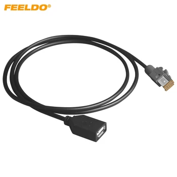 FEELDO Auto Auto 4Pin Lielā Ekrāna Mainītājs USB Kabelis Toyota Modeļi Audio Radio, USB Spraudņa Adapteris, Elektroinstalācija
