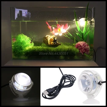 Zemūdens LED Akvārija Gaismas Zivju Tvertnes Ūdensizturīgs Uzmanības Apgaismojuma Mini Lampa ar piesūcekni USB Spraudni Viegli Izmantot Dropship