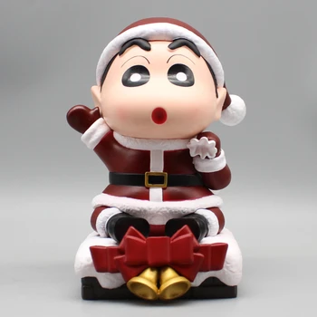 Crayon Shin-chan Rīcības Attēls, Anime Shin Chan Cos Santa Claus Figuras Rotaļlietu Kolekciju Modelis Rotājumi Ziemassvētku Dāvanu Bērniem