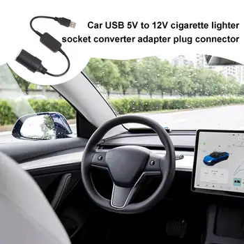 Savienotāja Kabeli, Sieviešu Converter USB, lai Auto Aizdedzinātāja Ligzdā Vadu Kontrolieris Plug Automašīnu Vieglāku Adapteris Braukšanas Diktofons
