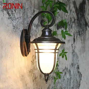 RONIN Retro Āra Sienas lampas Klasiskās LED Lampas, Brā Ūdensizturīgs, Dekoratīvs Mājas Lieveņa Villa