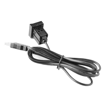 3.3*2.3 (CM) Black 1gb USB Ar Putekļu Vāciņu Vadu Josta Auto Adaptera Kabelis Jauns Dash Flush Mount Dual USB Pagarinājuma