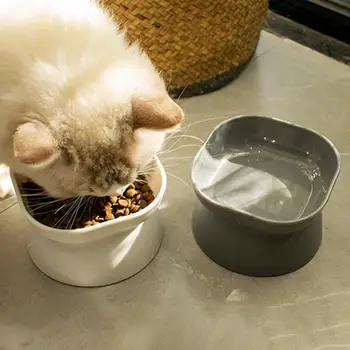 Kaķis ir Pārtikas Bļoda, Non-Skid Barošanas Ūdens Droša Pet Bļoda PP Materiāla Izvirzīja Kaķis ir Pārtikas Bļoda Bāzes Garš, Kājas, Lielas Ietilpības Kaķis Pakārtotais