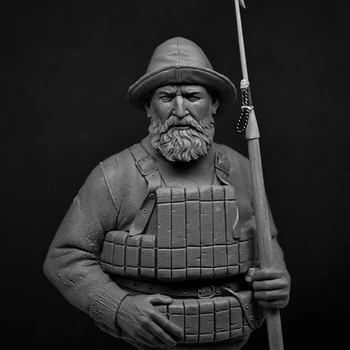 Sveķu karavīrs 1/10 Mednieks Mantojums Azoru salās krūtis karavīrs Modelis Unassambled Unpainted Attēls Ēku Komplekts
