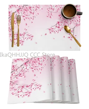 Japāņu Stila Sakura Tekstūra Placemat par Pusdienu Galda Trauki Paklāji Virtuves Trauku Mat Pad Galda Paklājiņš Mājas Apdare