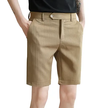 Korejas Modes Bikses Vīriešu Ikdienas Darbu, Šorti Streetwear Tīrtoņa Krāsas Vasaras Šorti Komfortu Plānas Atdzist Bikses Vīriešu 2023