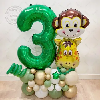 Jaunu 38Pcs Karikatūra Dzīvniekiem Zemniecisks Svaigi Dzimšanas dienā gaisa Balonu Arku Komplekts Bērniem Dzimšanas dienas ballīti Apdare Dāvanu