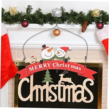 Ziemassvētku Rotājumi Durvīm Zīmi Ziemassvētku Dāvanu Tagus Koka Koka Tagus Koka Dekors Karājas Kulons