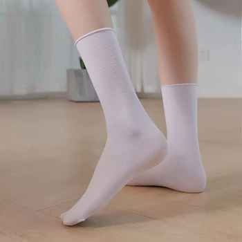 Sieviešu Ledus Plānas Loose Socks Ilgi, Melnā Un Baltā, Korejiešu, Japāņu Meiteņu Zeķes Vasaras Modes Koledžas Stila Tīrtoņa Krāsu