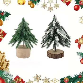DIY Mini Ziemassvētku TreeArtificial Koka Ziemassvētki Ziemassvētku Eglītes Rotājumu Dekoratīvu Imitētu Ziemassvētku Eglītes Mājas Dekoru