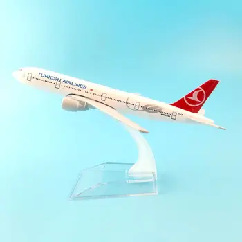 Turkish Airlines Boeing 777-300 16cm modeļa lidmašīnas komplekti, bērnu Dzimšanas dienas dāvanu lidmašīnu modeļi rotaļlietas Bezmaksas Piegāde Ziemassvētku dāvanu