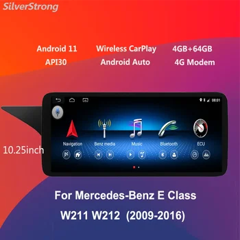 Auto Multimediju Ekrāns,CarPlay Par Mercedes Android 12,E200 E260 E280,E300 W212 2009-2015,10.25