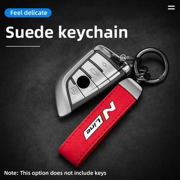 Par Hyundai I10 I20 I30 I40 IX20 IX35 Zamšādas Auto Keychain Keyring Turētājs Keyring Dāvanu Sonata Tucson Solaris Akcentu Accessorie