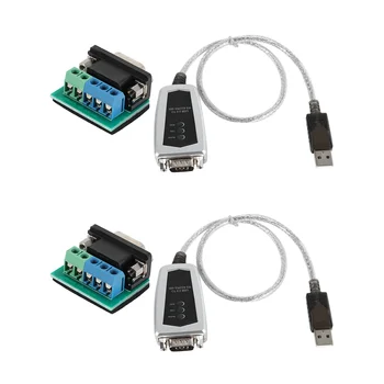 2X USB, lai RS485 RS422 Sērijas Converter Adaptera Kabeli FTDI Mikroshēmas Windows 10 8 7,XP un Mac