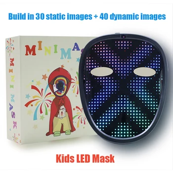 Ziemassvētku LED Maska Pilnu Sejas Žests Uzrādi Sejas Mainās Kvēlojošs Maska Mazs Izmērs, Bērnu Karnevāla Halloween Dekoru