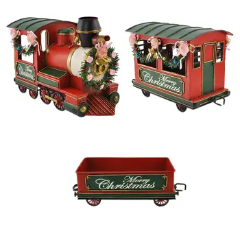 Ziemassvētku Vilciena Modelis, Galda Centrālais Dekoratīvās Vecās Modes Piemiņai Ziemassvētku Rotājumi Jauno Gadu Festivālos Ziemassvētki