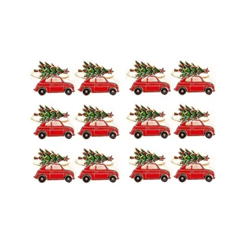 12Pcs Cute Automašīnas Formas Metāla Ziemassvētku Salvešu Gredzenu Turētājs Multicolor Dvieļu Audu Gredzenu Autiņu Sprādzes Galda Dekori
