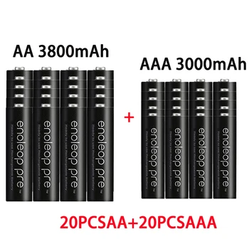 AA + AAA uzlādējamas AA 1.2 V 3800mah / 1.2 V AAA 3000mAh Ni MH akumulatoru, lukturīšu rotaļlietas skatīties MP3 atskaņotājs nomaiņa Ni MH baterijas