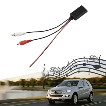 Auto Bezvadu Zilo Zobu Uztvērēja Modulis AUX Adapteri Mūzikas Audio Stereo Uztvērēju Kabelis 2RCA Interfeiss Transportlīdzekļu Piederumi